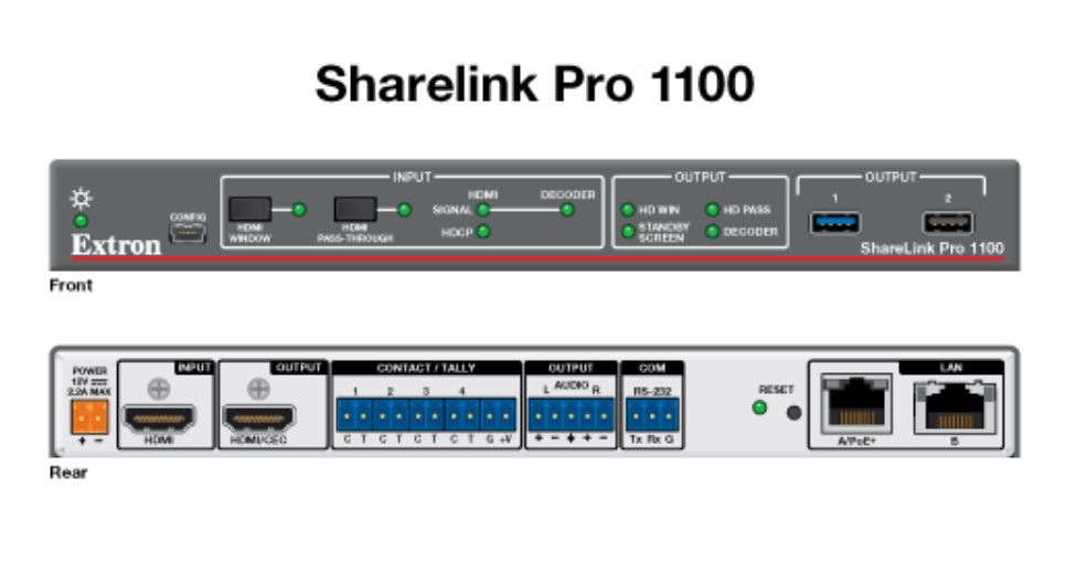 Extron ShareLink Pro1100 чертеж