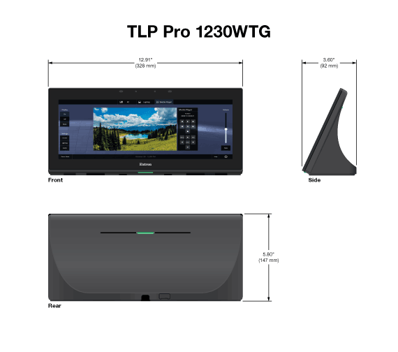 Extron TLP Pro 1230WTG чертежи